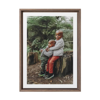 Mounted wall art featuring 2 littles boys
